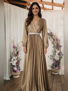 Luxe Pleated Maxi Dress